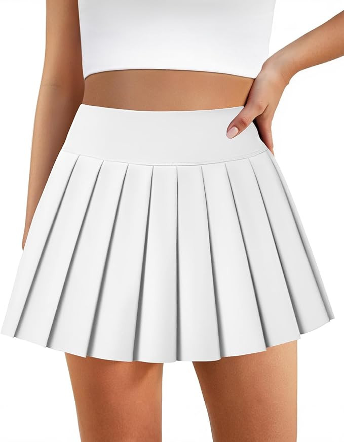 Pleated Skirts for Women High Waisted Tennis Skirt Athletic Skorts with Pockets Shorts Workout Go... | Amazon (US)