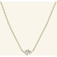 Two-Diamond 14K Solid Gold Necklace Bridal Solitaire Pendant | Etsy (US)