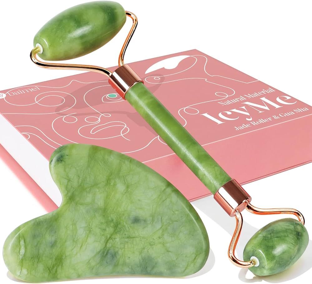 BAIMEI Gua Sha & Jade Roller Facial Tools Face Roller and Gua Sha Set for Skin Care Routine and P... | Amazon (US)