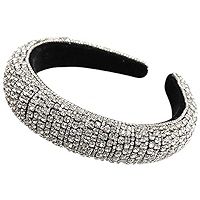 Rhinestone Crystal Diamond Headband for Women Fashionable Handmade Wide Hair Hoops Beaded Bling H... | Amazon (US)