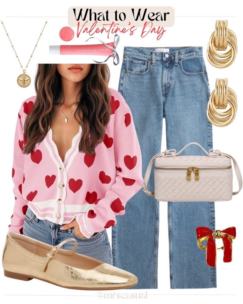 Heart cardigan, jeans, and flats — cute but easy ❤️

#LTKSeasonal #LTKValentine #LTKootd
