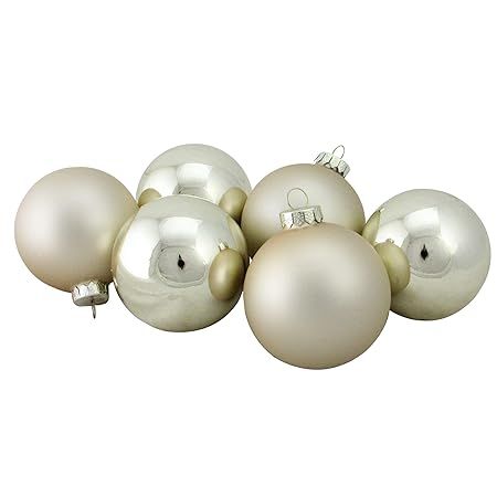 Northlight WY00762 Champagne Glass Ball Christmas Ornament Set, 3.25" | Amazon (US)