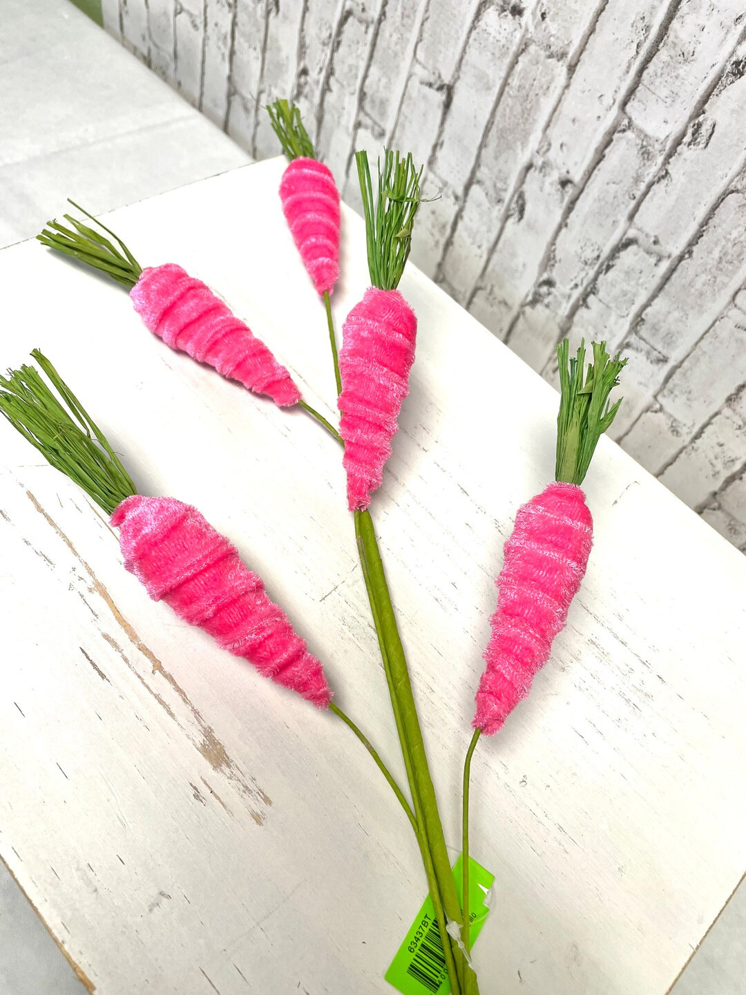 Pink velvet carrot spray, 63437BT, Easter carrot spray, spring pink carrots, velvet carrot spray,... | Etsy (US)