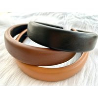 Advanced Autumn & Winter Hair Band, Headbands For Women, Faux Pu Leather, Caramel Color Band, Brown Band, Vintage Headband | Etsy (US)