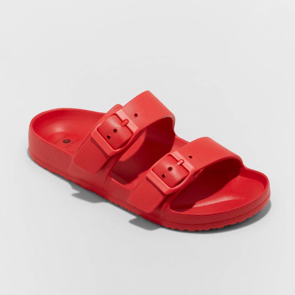 Women's Neida EVA Two Band Slide Sandals - Shade & Shore Red 10 | Target