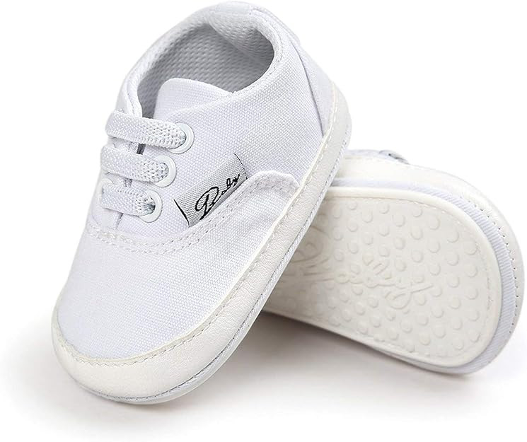 RVROVIC Baby Boys Girls Shoes Canvas Toddler Sneakers Anti-Slip Infant First Walkers 0-18 Months | Amazon (US)