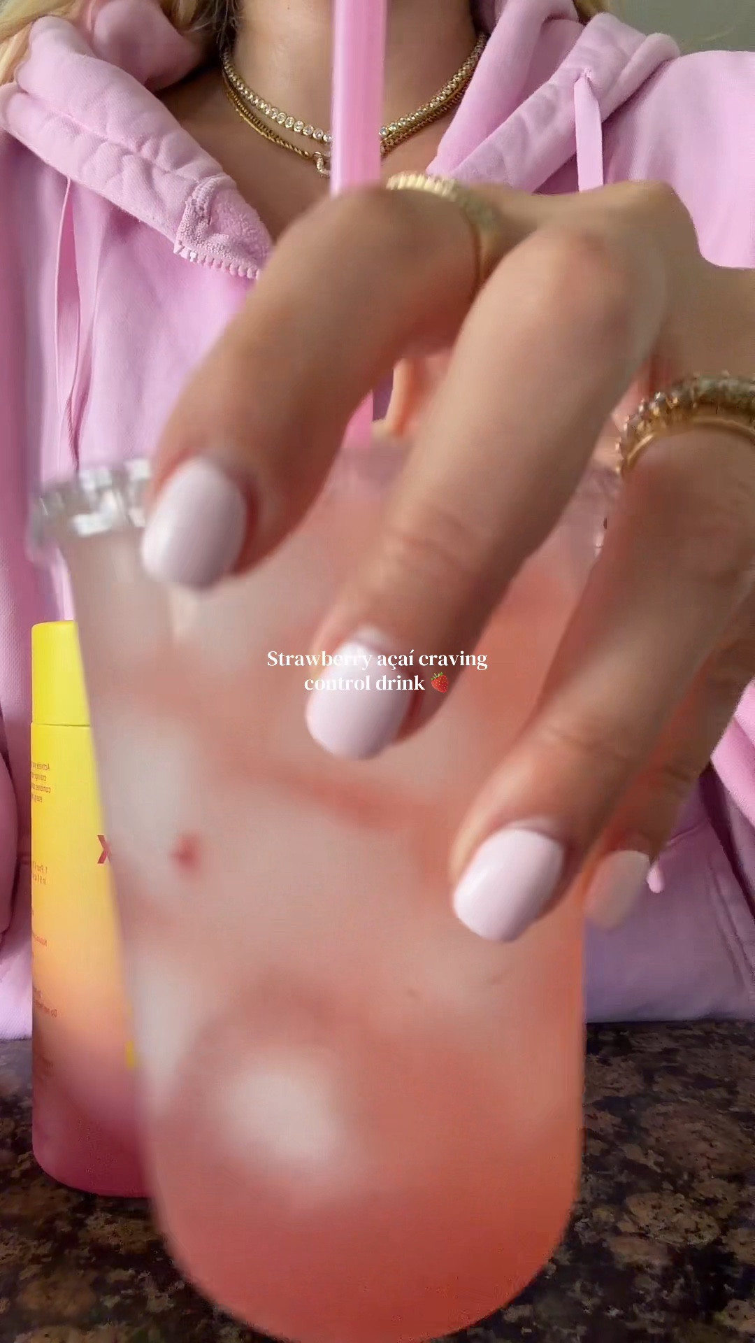 Strawberry açaí craving control drink! 
