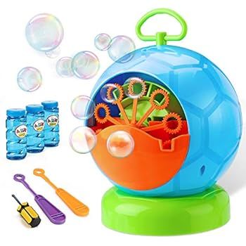 Bubble Machine - Bubble Machine for Kids with 3 Bottles of Bubble Solution and 2 Hand Bubble Wand... | Amazon (US)