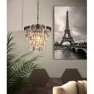 3-Light 13" Cone Shape 4-Tier Crystal Chandelier - On Sale - Overstock - 31022912 | Bed Bath & Beyond