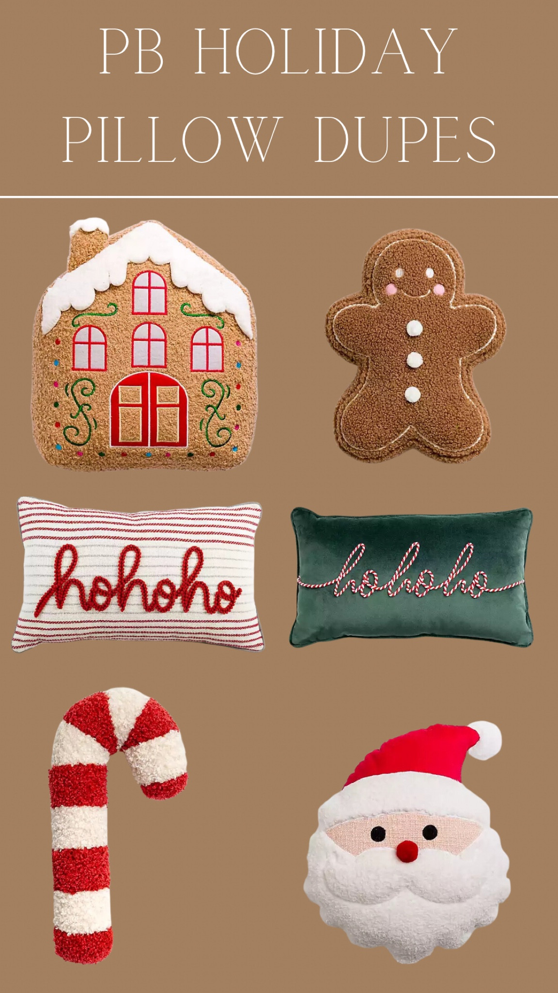 I found some dupes for the trending holiday pillows from PB for a fraction of the price!!! These are also 20% off with code TREAT20 🎄🎅♥️

#christmasdecor #holidaydecor #seasonaldecor 

#LTKSeasonal #LTKHolidaySale #LTKHoliday