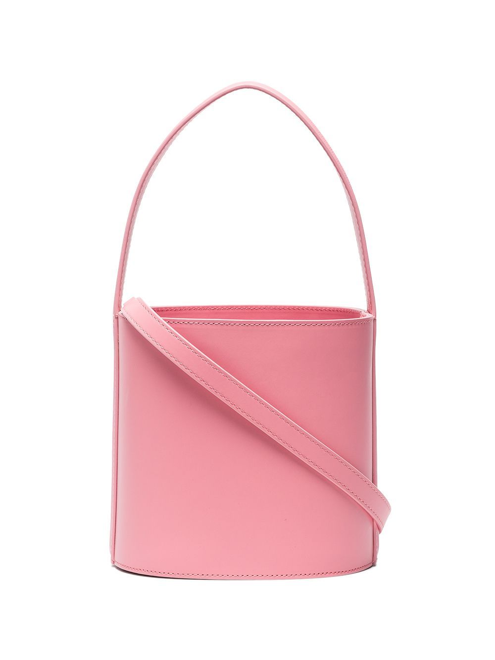 Staud pink Bisset leather bucket bag - Pink & Purple | FarFetch US