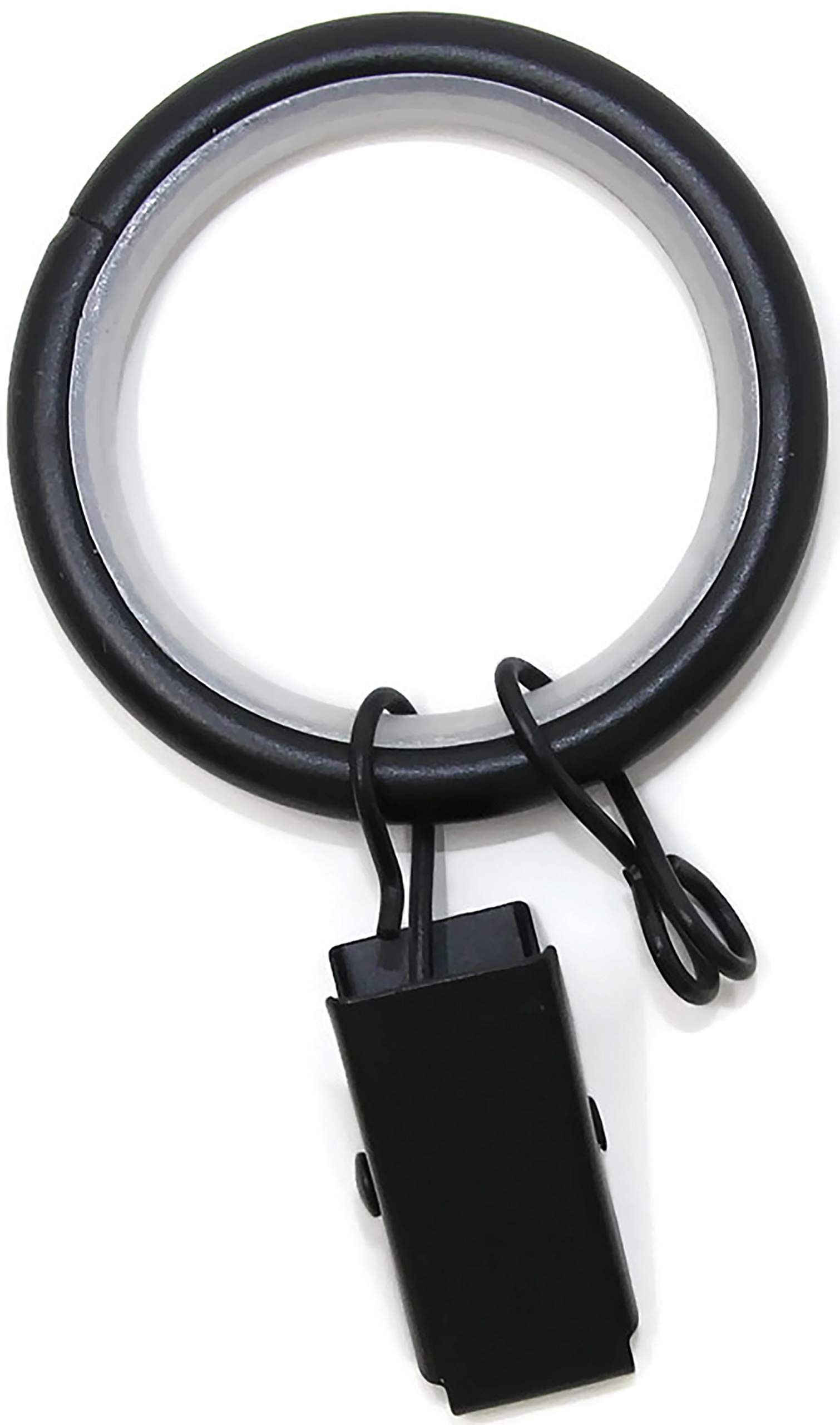 Urbanest 1.25" Quiet Smooth Drapery Curtain Rod Rings for 1" Rod with Clips, Eyelets and Nylon In... | Amazon (US)