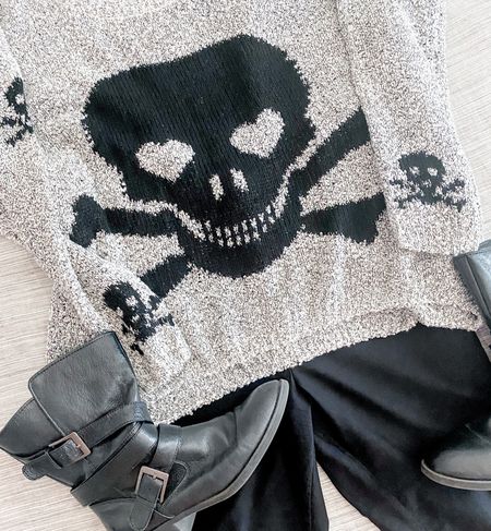 Found this trending sold out sweater great for October and Halloween but I’m a rock n roll chic I love skulls. Linking my sweater comes in two colors and sizes I went with the larger size for a looser fit with leggings or skinny jeans, happy shopping friends

#walmart #walmartfinds #sweaterweather #skullsweater #chelseahouskasweaterdupe #lillyandlottie #lauribellessweater #soldoutsweater #trendingsweater 

#LTKsalealert #LTKstyletip #LTKHalloween