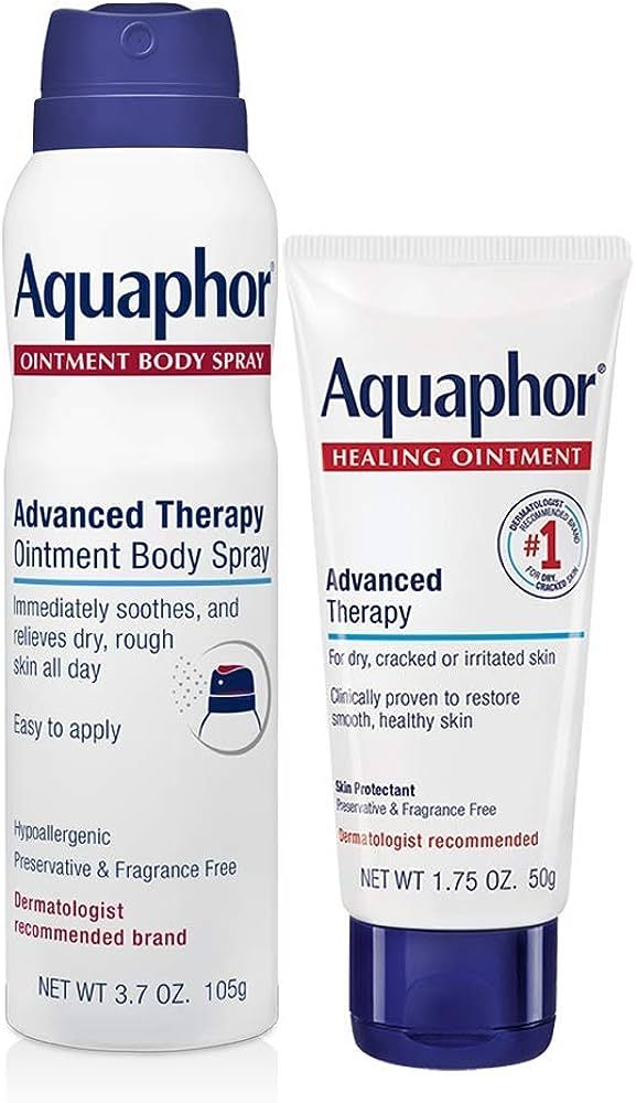 Aquaphor Advanced Healing Ointment & Spray Bundle Pack | Moisturizes and Heals Dry, Rough Skin - ... | Amazon (US)