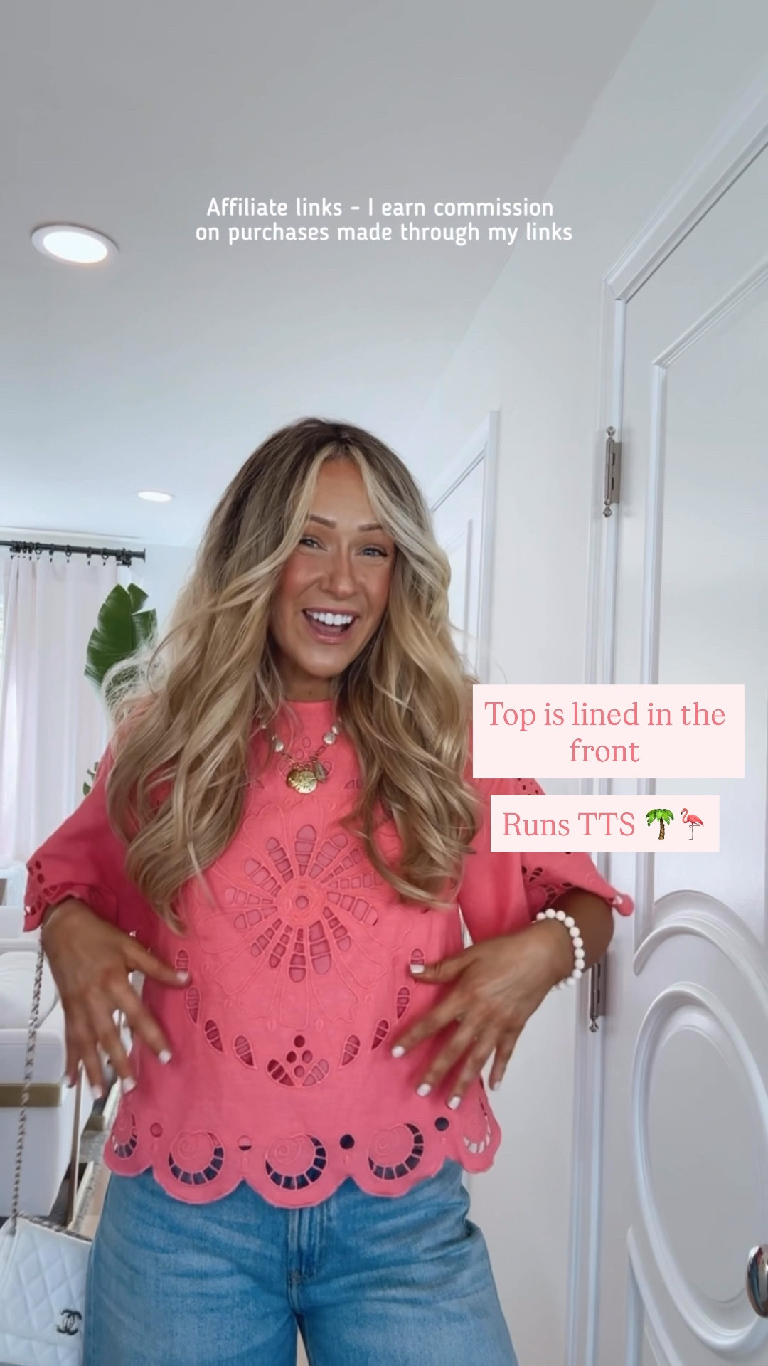 Affiliate links - I earn commission on purchases made through my links | casual spring outfit with jeans
Pink top
Zara long jeans