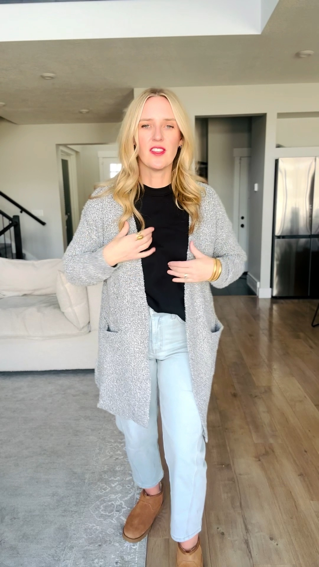 Walmart under $15 outfit idea 🙌 Every single piece is under $15 and such good quality.

• UGG-inspired boots now under $15 — sturdy sole, soft sherpa lining, and they run true to size
• Oversized Abercrombie-inspired fleece-lined sweatshirt only $10 — super soft and warm (wearing size medium)
• Free People-inspired barrel jeans on discount for $12 — great stretch, true to size (wearing my usual size 8)
• Barefoot Dreams-inspired cardigan on sale for $9 — soft, stretchy, and comfy (wearing size large)

These Walmart deals do not last long — such an easy, affordable everyday outfit you’ll reach for nonstop 🤍

#ltkunder50 #ltkunder15 #ltkdeal #ltkfinds #ltkfashion #walmartfashion #walmartstyle #affordablefashion #budgetstyle #everydayoutfit #falloutfit #winteroutfit #lookforless #cozyoutfit #momstyle #casualstyle #styleinspo #outfitideas

#LTKdayinmylife #LTKFindsUnder50 #LTKSaleAlert