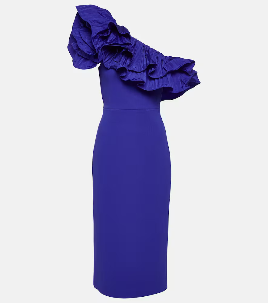 Rebecca Vallance Cora ruffled one-shoulder midi dress | Mytheresa (US/CA)