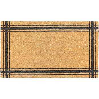 KAF Home Coir Doormat, Heavy-Duty, Weather Resistant, Non-Slip PVC Backing, 17 by 30 Inches, Blac... | Amazon (US)