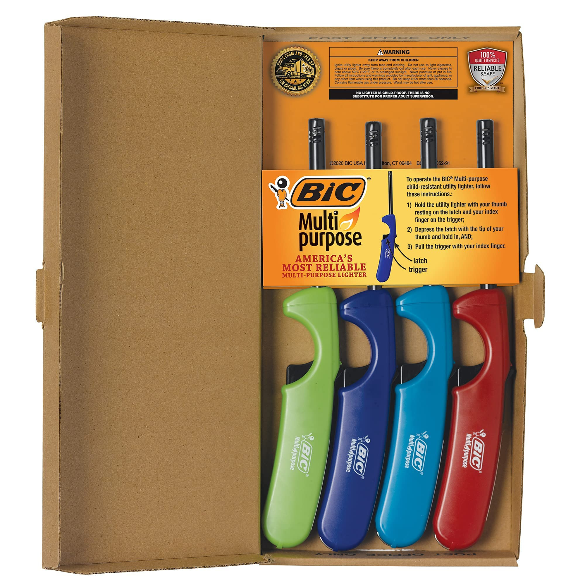 BIC Multi-Purpose Utility Lighters, 4-Pack | Amazon (US)