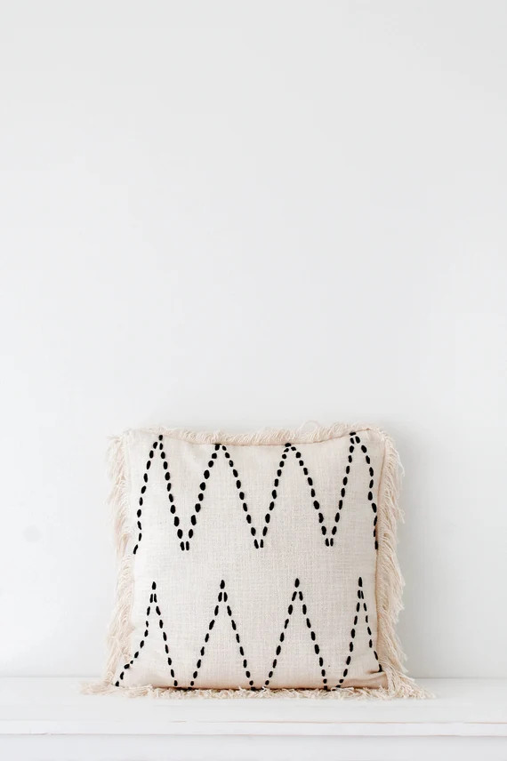 Pampas cushion natural cotton | Etsy (UK)