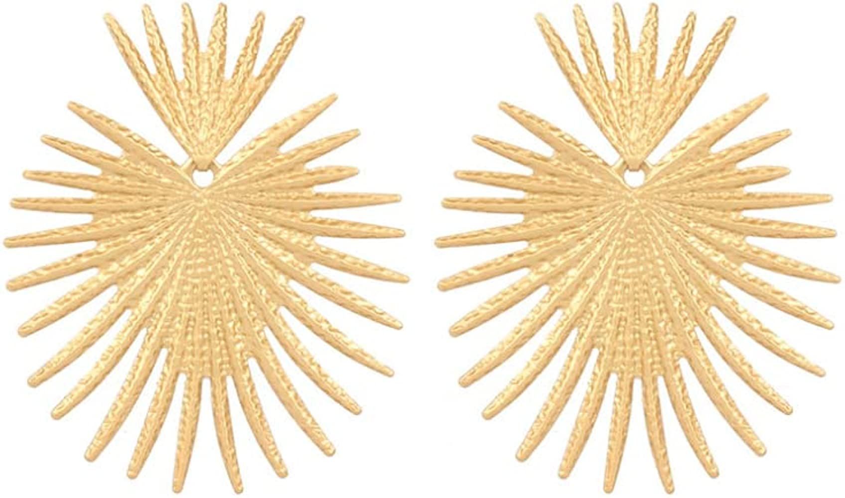 Gold star earrings, celestial earrings, metal star earrings, geometric earrings, statement earrings, | Amazon (US)