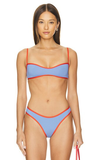 Sport Bikini Top in Blue & Fiery Red | Revolve Clothing (Global)