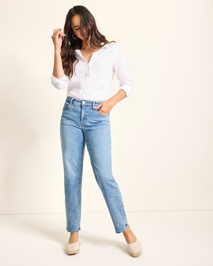 High-Rise Straight-Leg Jeans | Tommy Bahama