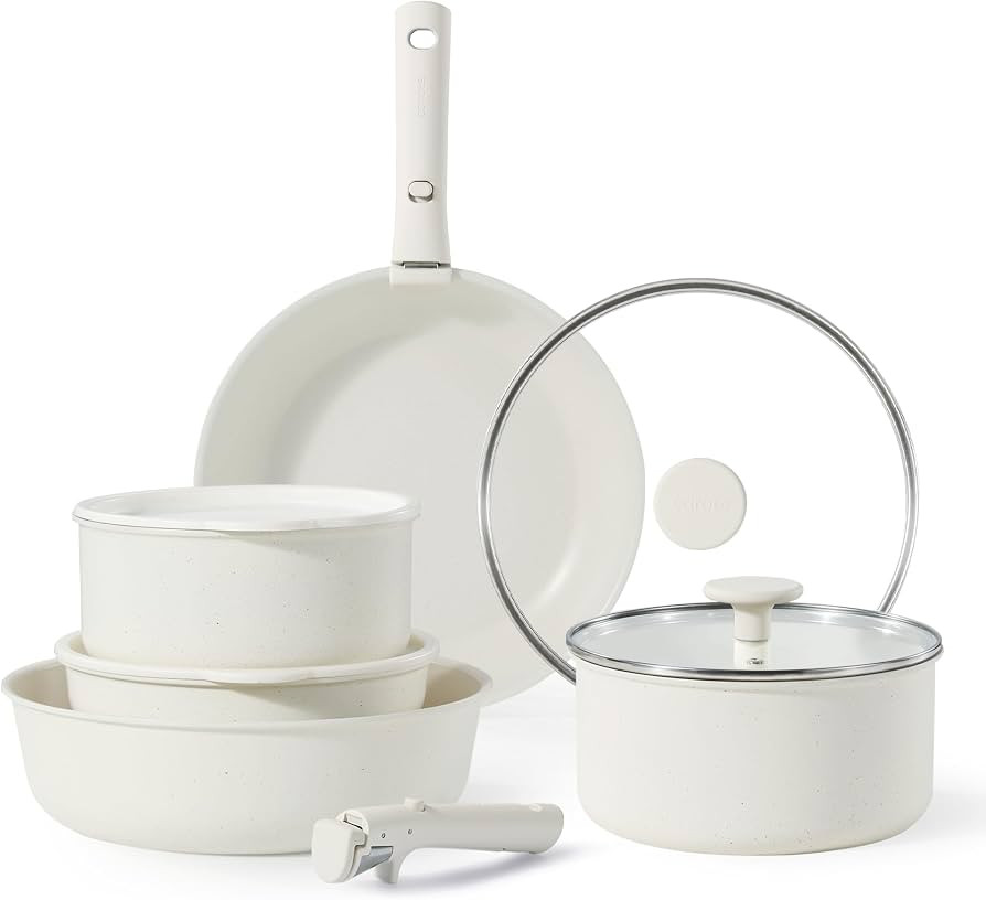 CAROTE Pots and Pans Set Non Stick, Oven/Dishwasher Safe Cookware Set, 11pcs Nonstick Induction K... | Amazon (US)