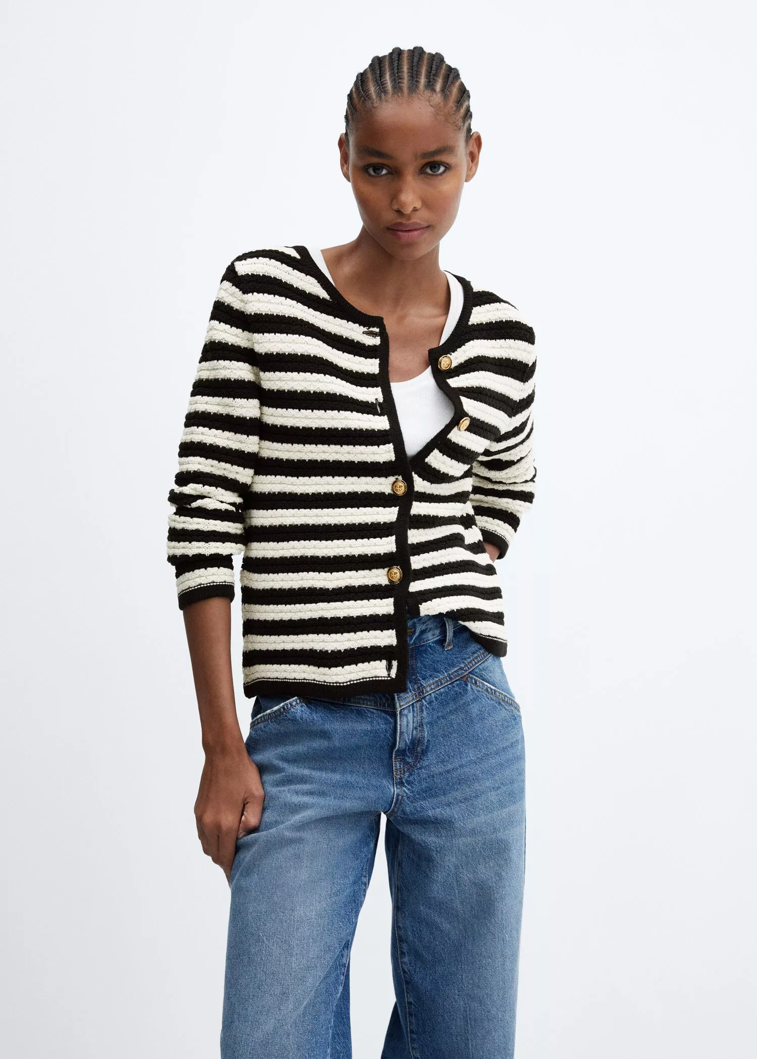 striped cardigan with jewel … curated on LTK