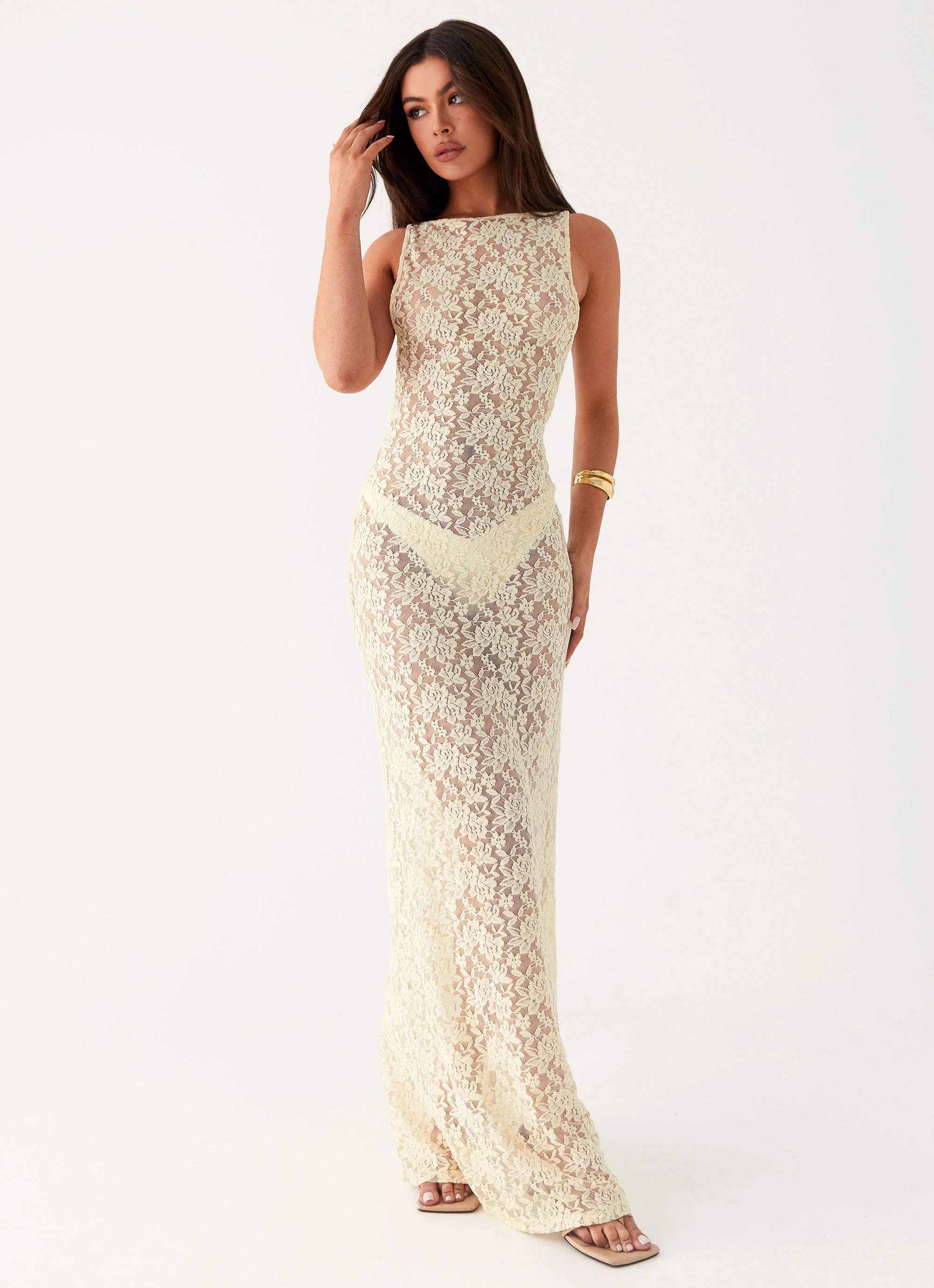 Promised Land Lace Maxi Dress - Ivory | Peppermayo (Global)