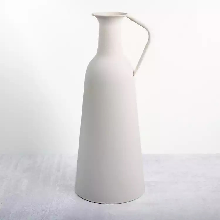 White Metal Jug Vase, 20 in. | Kirkland's Home