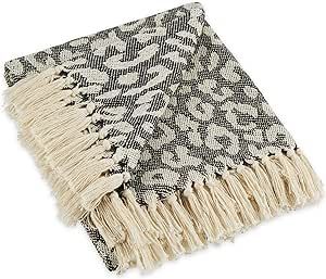 DII Bold Eclectic Leopard Woven Throw, 50x60, Black with White Spots | Amazon (US)