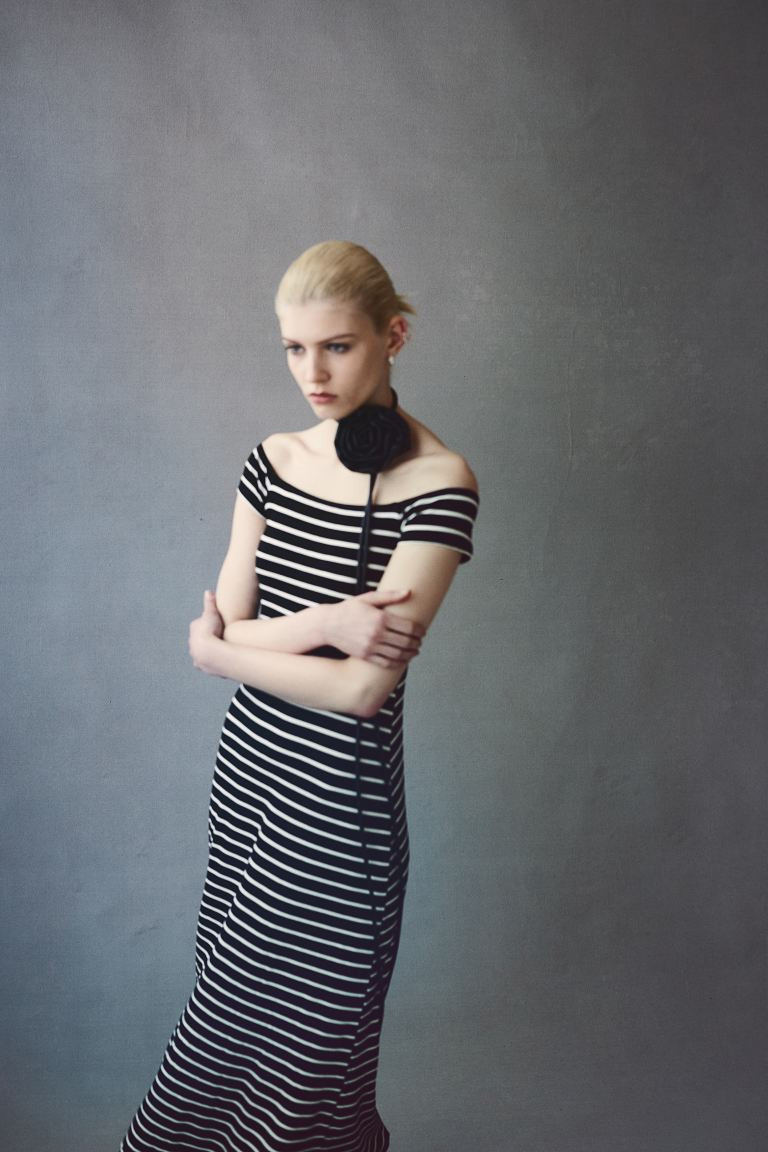 Rib-knit Off-the-shoulder Dress | H&M (US + CA)