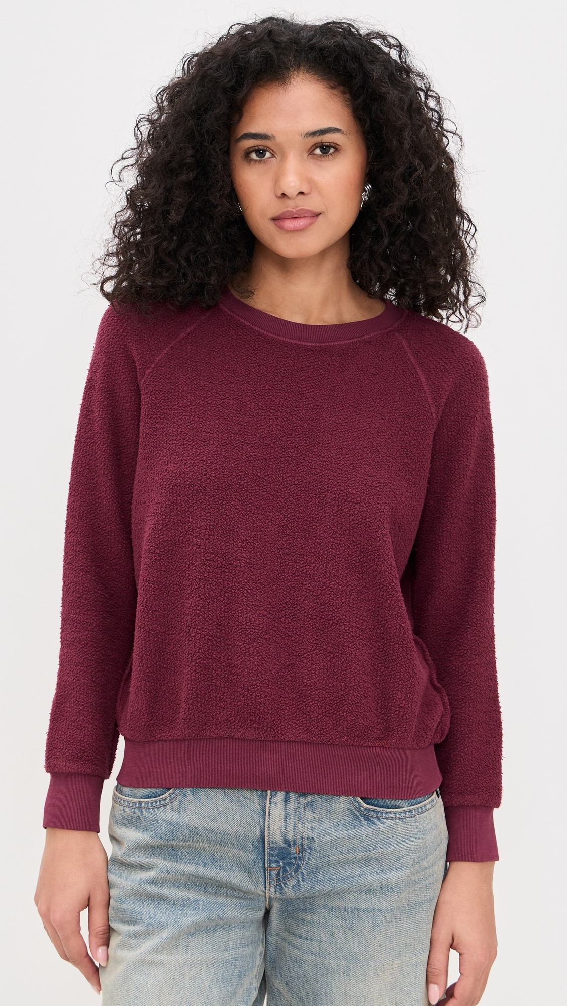 Ziggy Inside Out Fleece Shrunken Crew Neck Sweatshirt | Shopbop