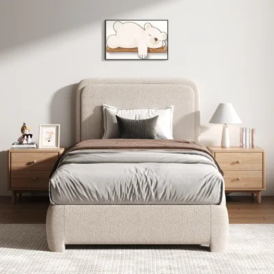 Bensu Boucle Upholstered Platform Bed | Wayfair North America