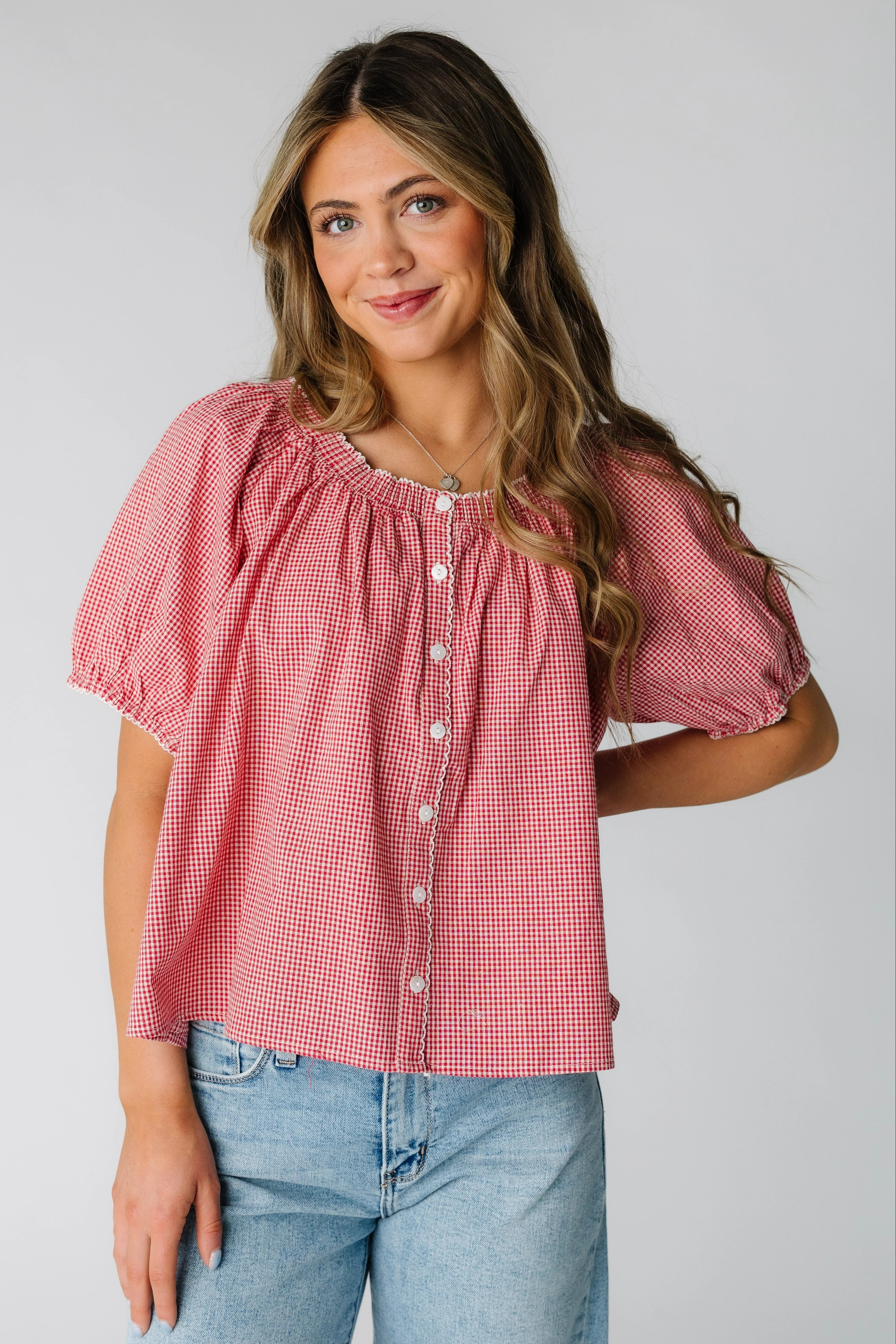 The June Gingham Blouse | Called To Surf