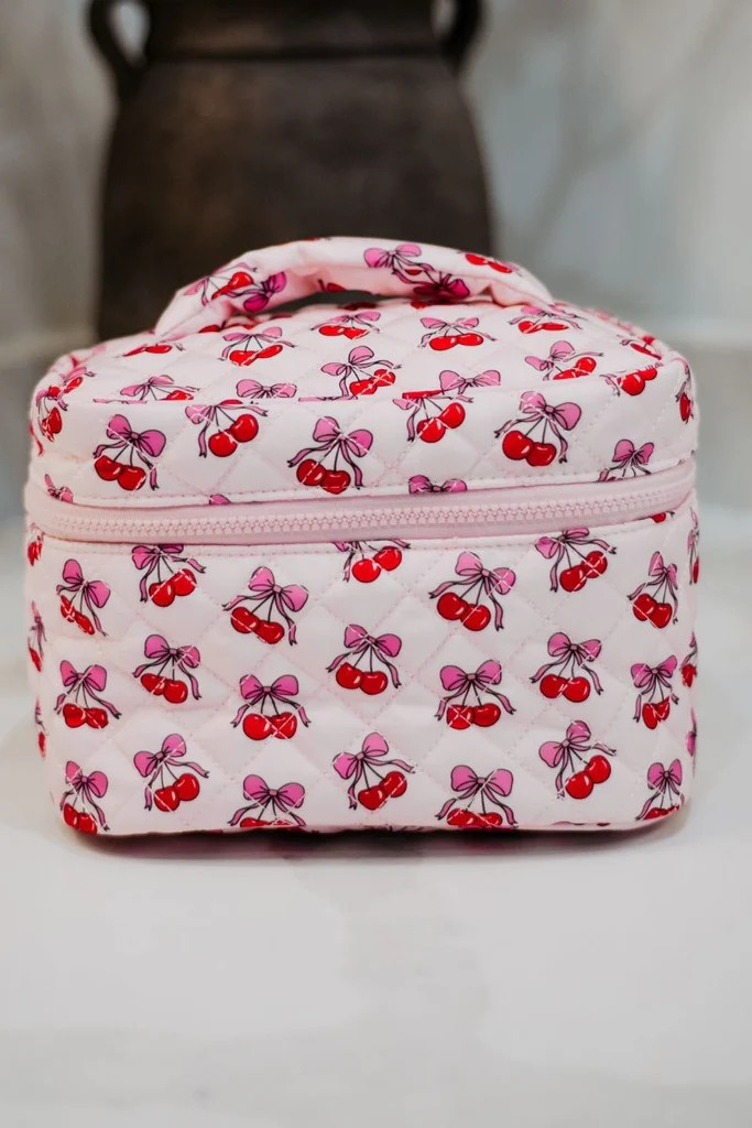 Cherry Bows Cosmetic Bag for Makeup | Katydid