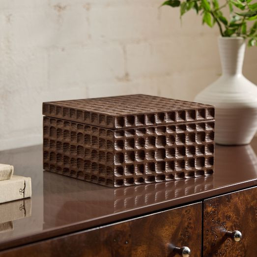 Nadia Carved Wood Box | West Elm (US)
