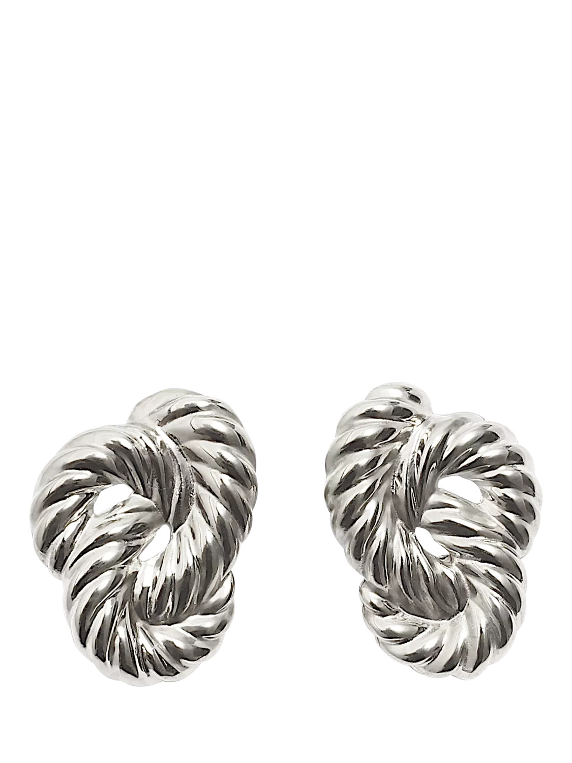 By Alona Lolita Braided Earrings, Silver | John Lewis (UK)