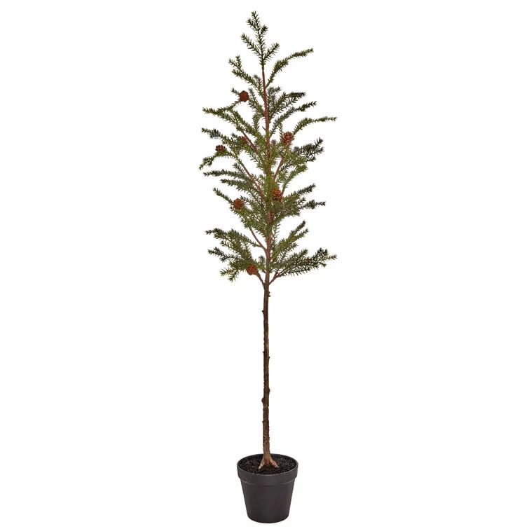 Faux Evergreen Tree in Pot (Set of 2) | Wayfair North America