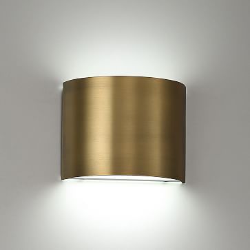 Curved Metal LED Sconce | West Elm (US)