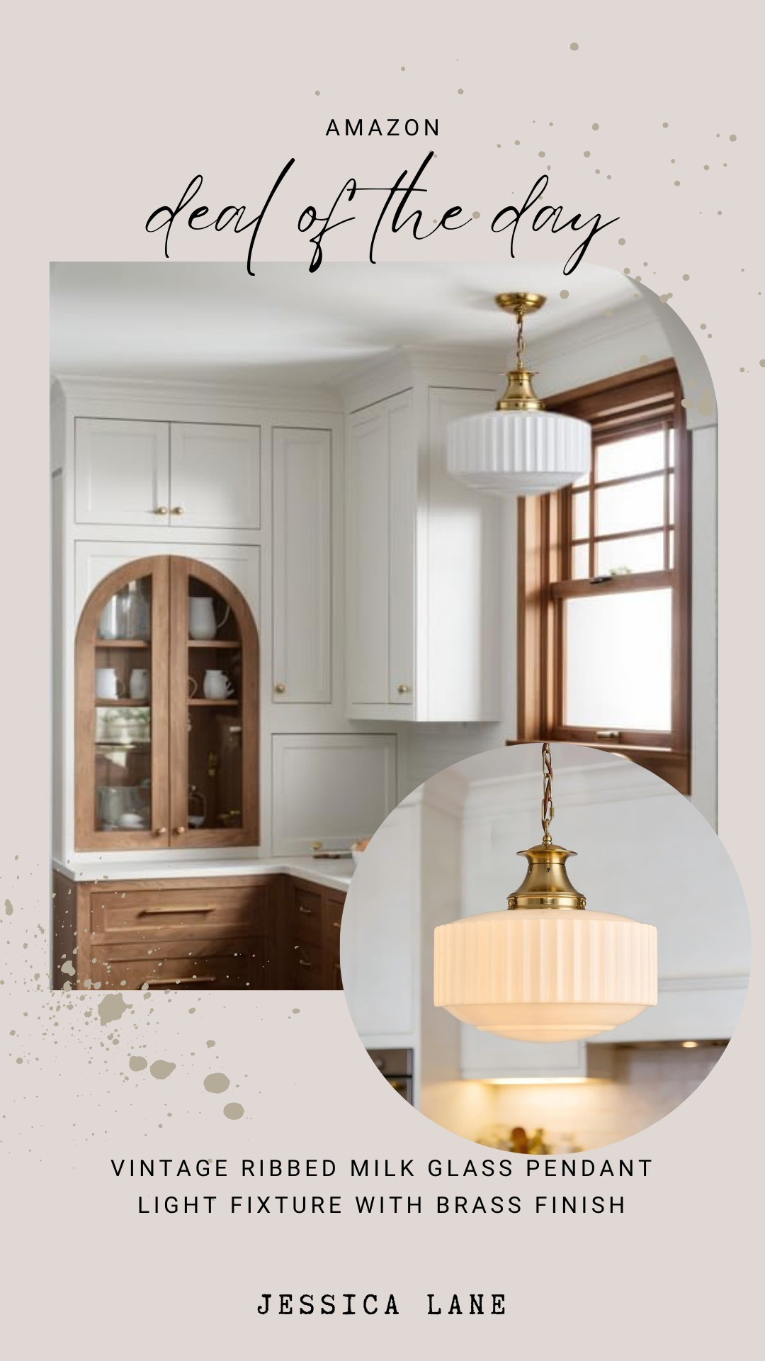 Vintage ribbed milk glass meets a warm brass finish for a classic lighting upgrade. This pendant light adds textured charm and a soft glow to any kitchen or dining nook. #amazonhome #lighting #vintagestyle

#LTKSaleAlert #LTKHome