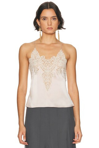 Chloe Lace Camisole Top in Blush | FWRD 