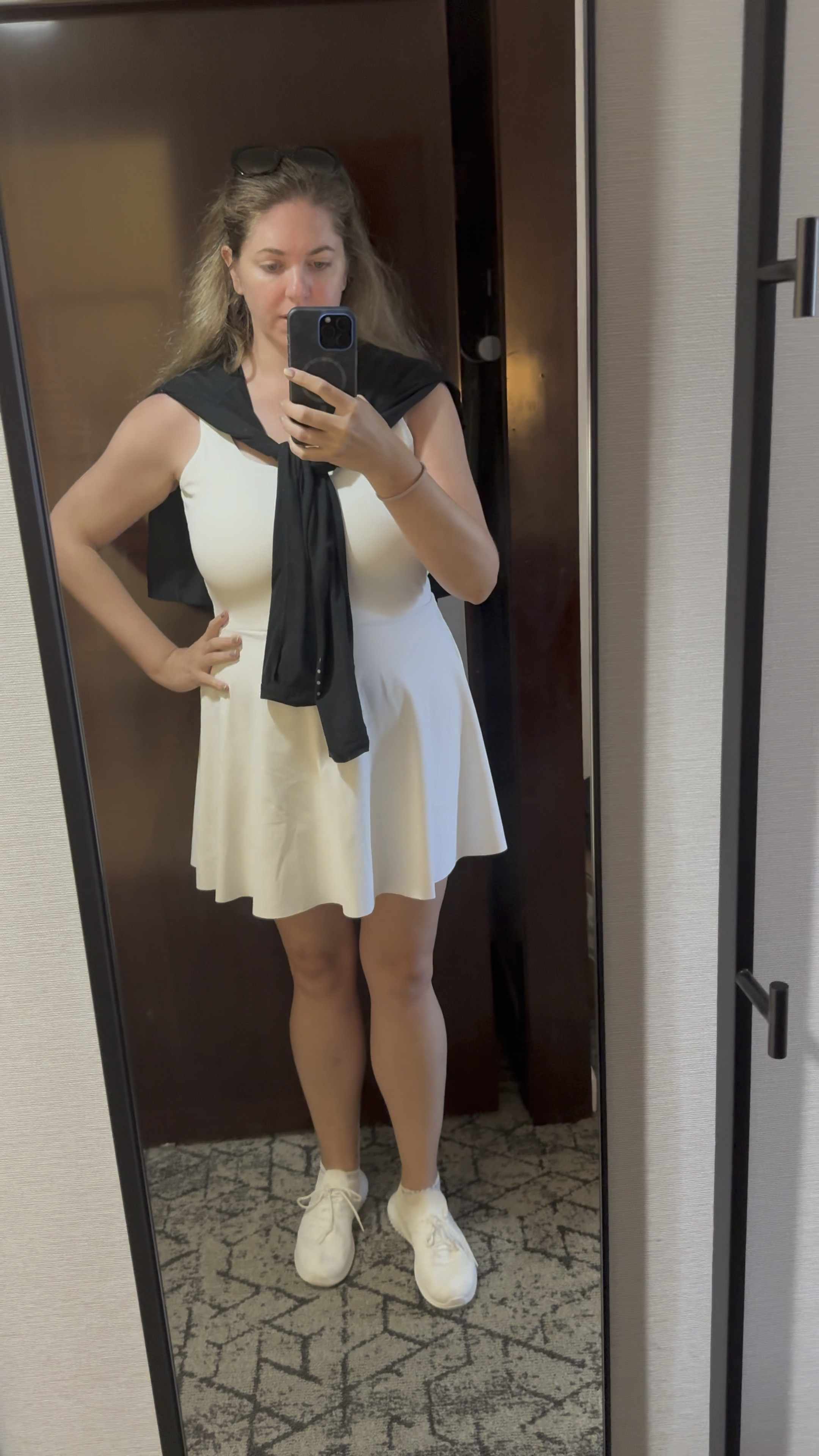 Spanx’s newest tennis dress! It comes in black and white. 30% on sale! 

ALSO I closed on sale for the Nordstrom Anniversary sale AND back in stock in all sizes! 

Wearing XL (TTS)

#LTKxNSale #LTKSaleAlert #LTKVideo