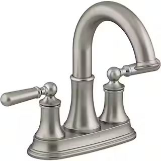 Capilano 4 in. Centerset 2-Handle Bathroom Faucet in Vibrant Brushed Nickel | The Home Depot