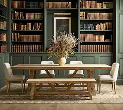 Farmhouse Trestle Extendable Dining Table (84"-104") | Pottery Barn (US)