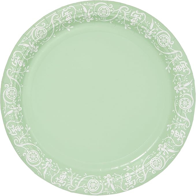 Mahjong Inspired Dinner Paper Plates (10.5”) – Premium Disposable Jasperware Style Plates, Se... | Amazon (US)