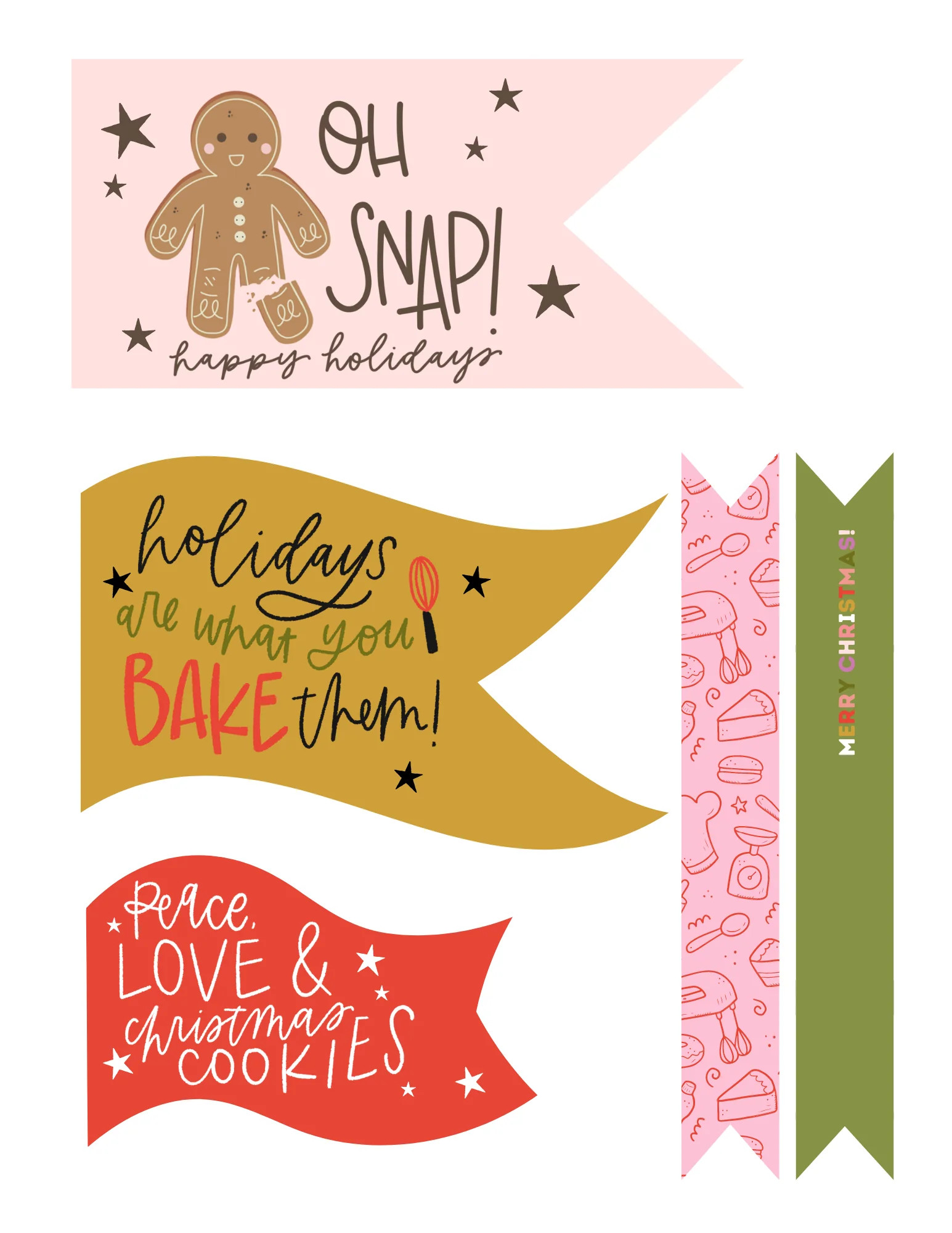 Baking Spirits Bright - updated | Tags and Flags | The Letter Vee