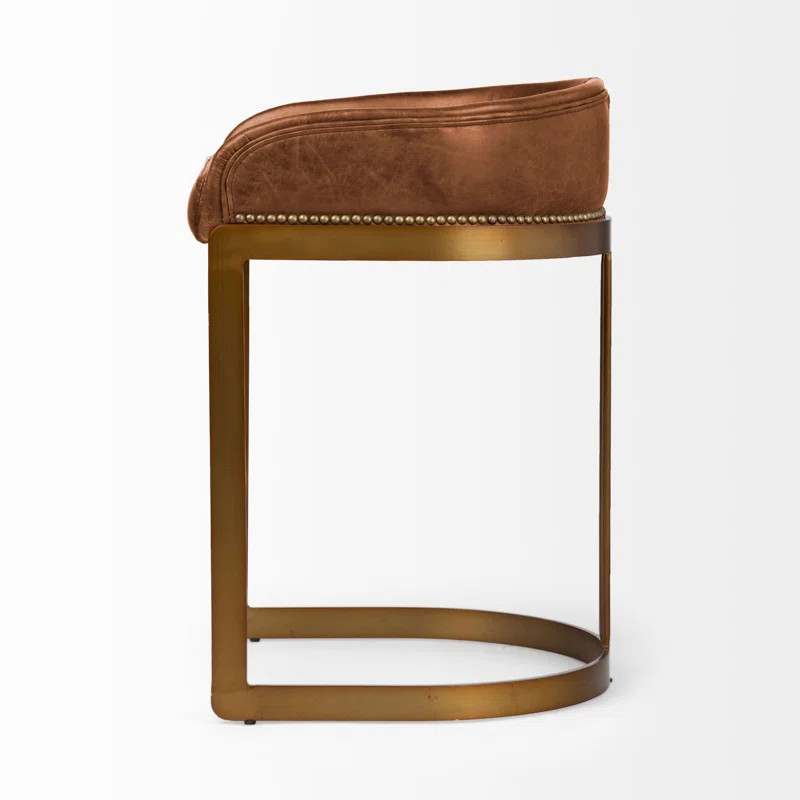 Bradley Genuine Leather Bar & Counter Stool | Wayfair North America