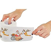 Amazon.com: HOME-X Santa-Themed Toilet Paper, Festive Gag Gift, Novelty Holiday Gift, X-Mas Tree Tis | Amazon (US)